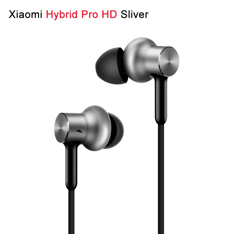 Silver Hybrid Pro HD Оригинальные Xiao mi Hybrid Pro HD наушники/mi наушники Pro Circle Iron проводное управление с mi c тройным/двойным драйвером Dyna mi c сбалансированный - Цвет: Silver Hybrid Pro HD