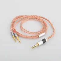 1 piece hifi audio 8cores 4 4mm to 2 5mm male plug headphones cable audio upgrade cable