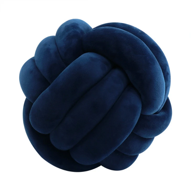 

Hot selling Nordic style hand-woven three-strand ball pillow car sofa children's room decorative pillow baby crib bedding set