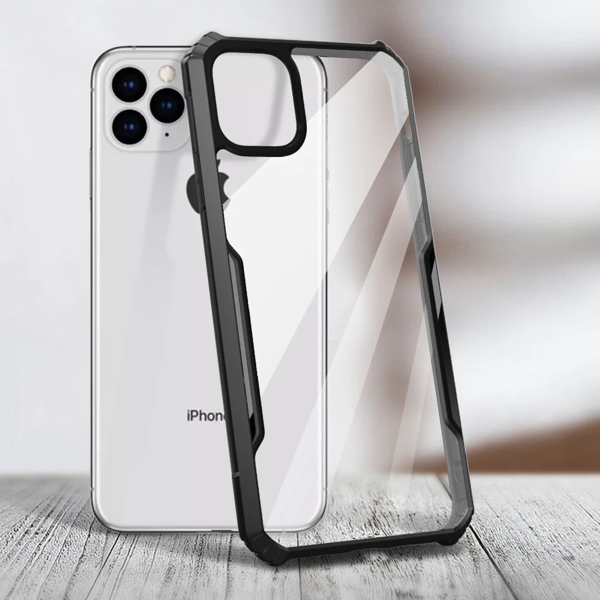 HD прозрачный чехол из поликарбоната + ТПУ для Iphone 11 Pro Max Xr Xs X 6 6s 7 8 Plus с защитой от