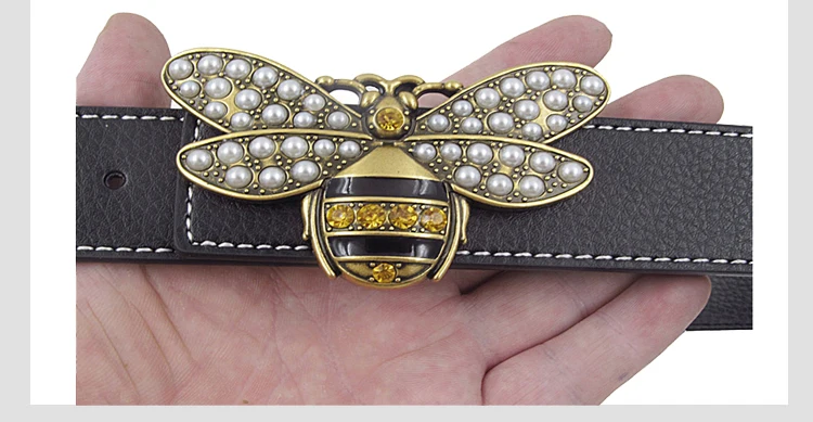 Западные Стразы Peal Bee, Пряжка из сплава, кожаный женский ремень, модный, карамельный цвет, джинсы, повседневные брюки, женский ремень