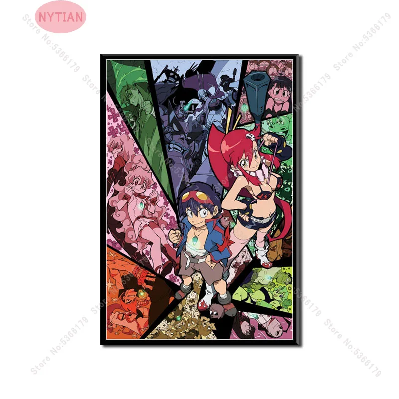 NT1313 Tengen Toppa Gurren Lagann японский аниме плакат HD печать на стене искусство холсте