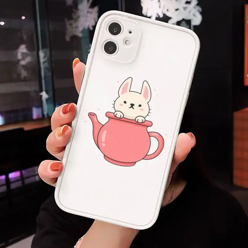 

Colorful Cartoon cute animal Elephant Bird Rabbit Phone Cases Matte Transparent for iPhone 7 8 11 12 s mini pro X XS XR MAX Plus