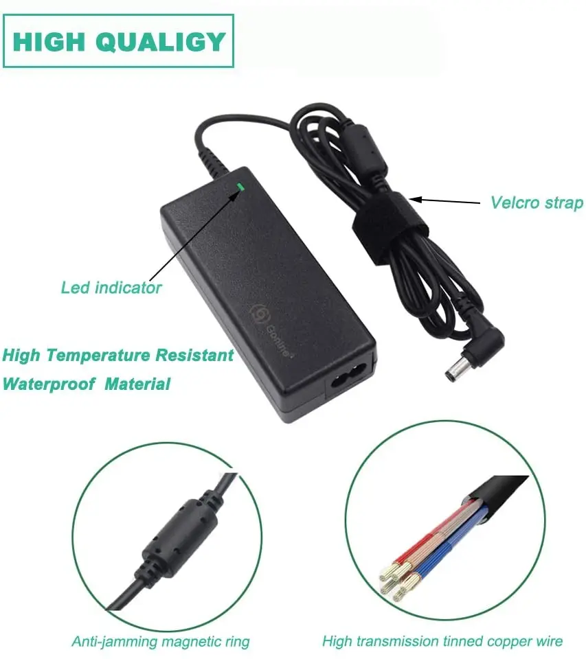 Gonine 24V 2.5A источник питания 60W AC DC адаптер зарядное устройство с 5.5X2.5mm разъем Jack для