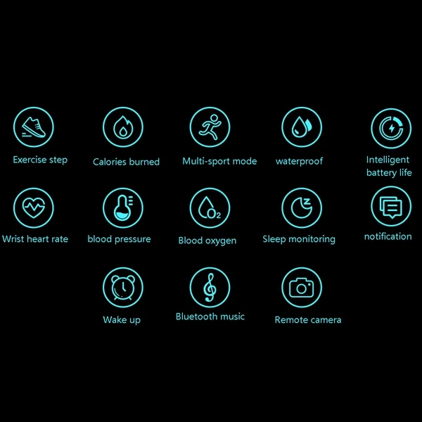 

T11 Smart Watch Men Heart Rate Blood Pressure Monitor IP68 Waterproof