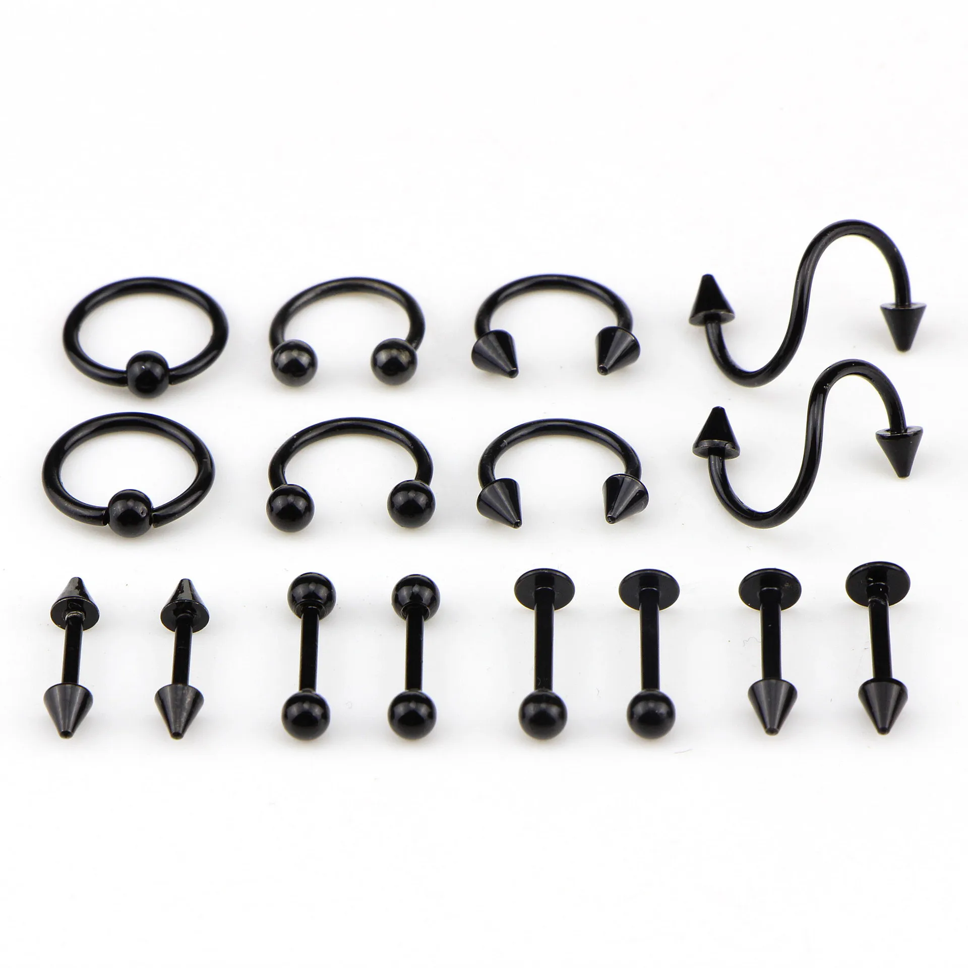 Кольцо из нержавеющей стали для пирсинга, 4 цвета