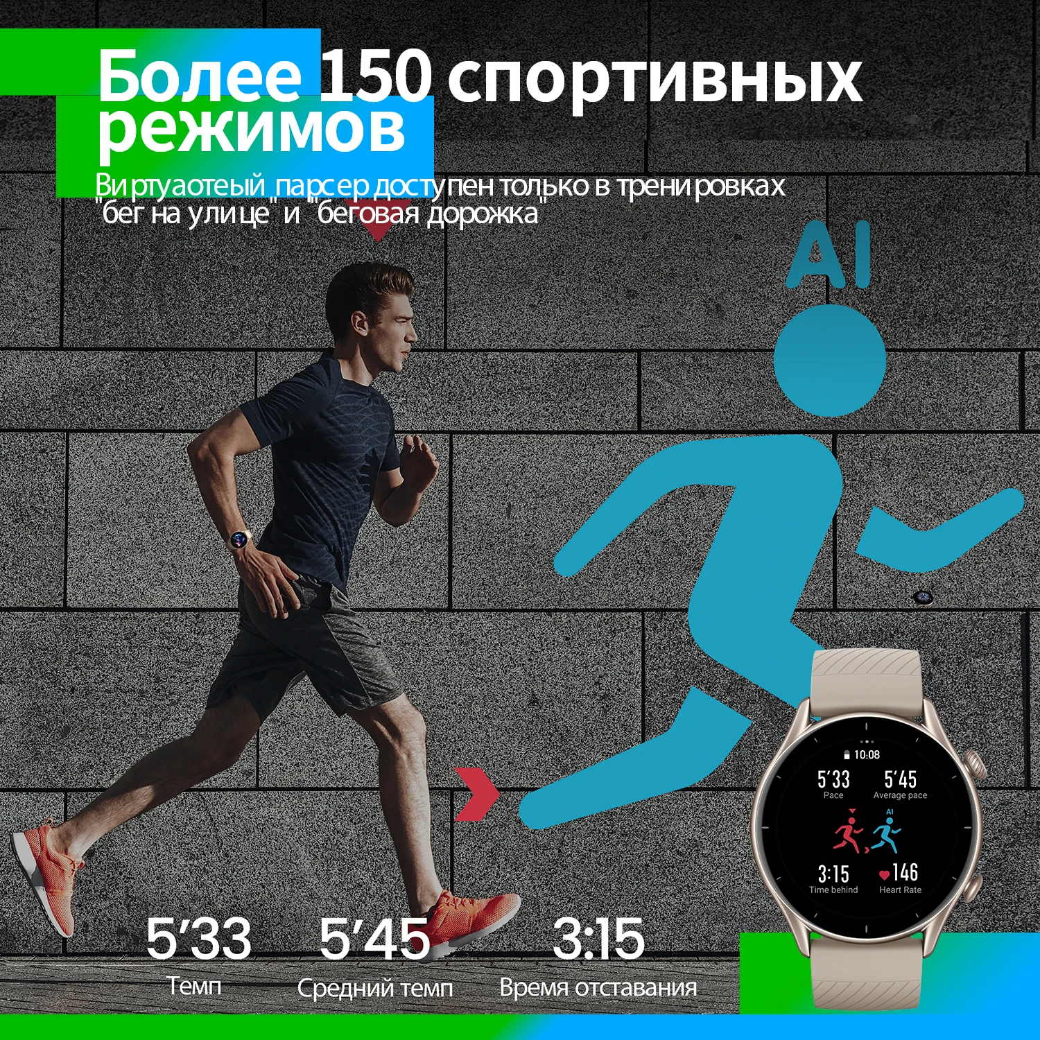 смарт часы Amazfit GTR 3 умные 21день автономной работы 50 м водонепроницаемость
