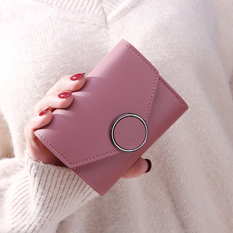 Маленький женский кошелек кожаный роскошный мини с карманом для монет женские