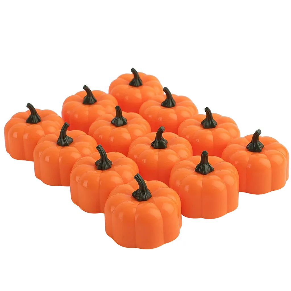 12 шт. Хэллоуин беспламенные лампы Декор для вечерние Милая светодиодная Тыква