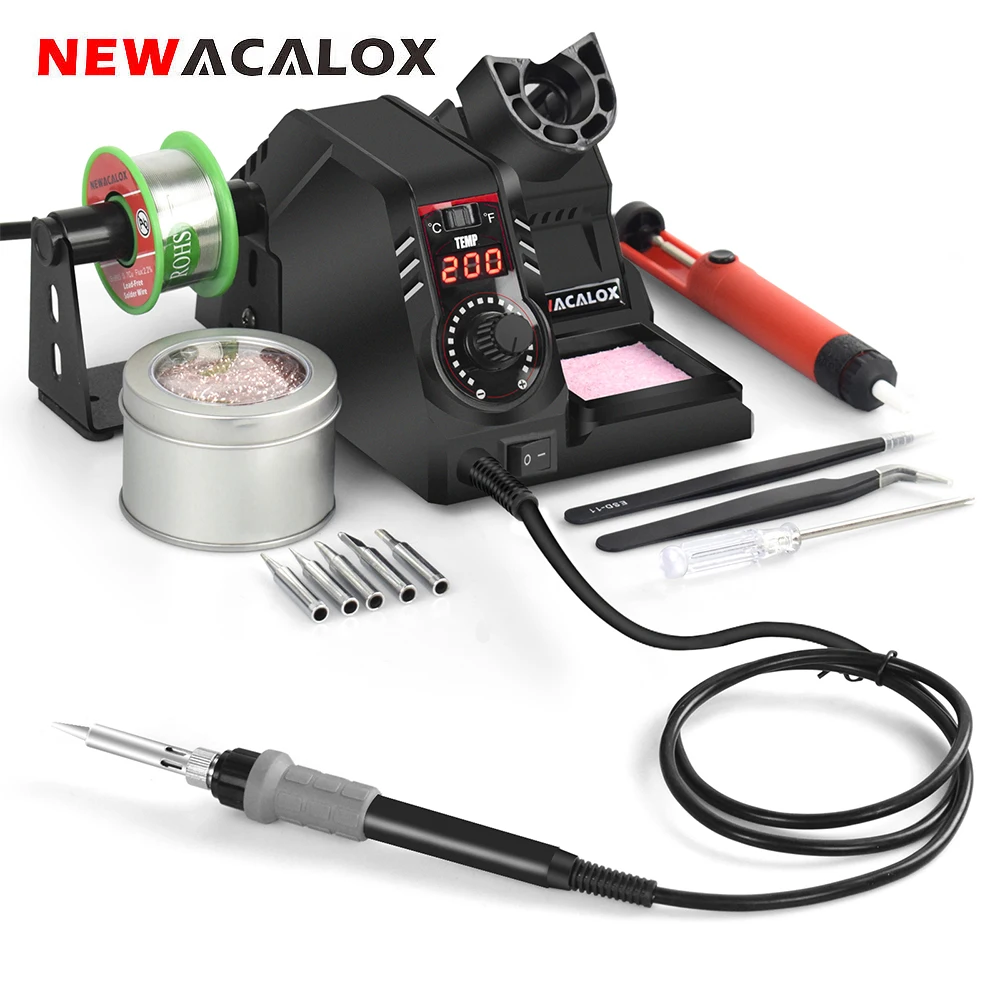 Паяльная станция NEWACALOX, 130 Вт, 110 В/220 В, с контролем температуры - изображение