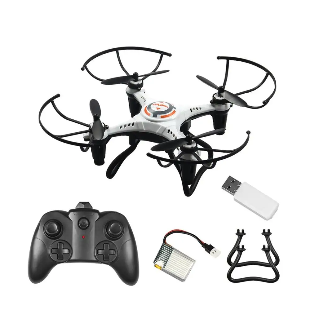 white 1bat JX815-2 мини дрона с дистанционным управлением 2,4 ГГц 4-канальном пульте дистанционного управления Управление Дрон 360 Rolling Безголовый режим RC самолета со штативом подарок для детей - Цвет: white 1bat