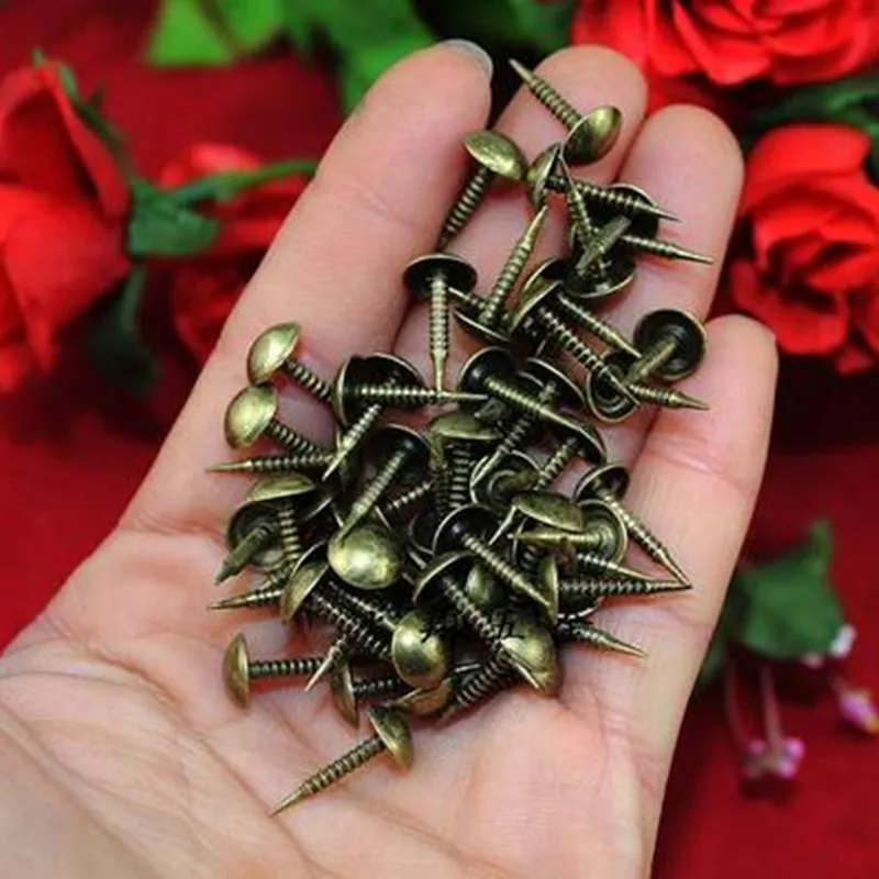 200 шт. 8x20 мм темно бронзовые/серебряные гвозди антикварные декоративные палочки