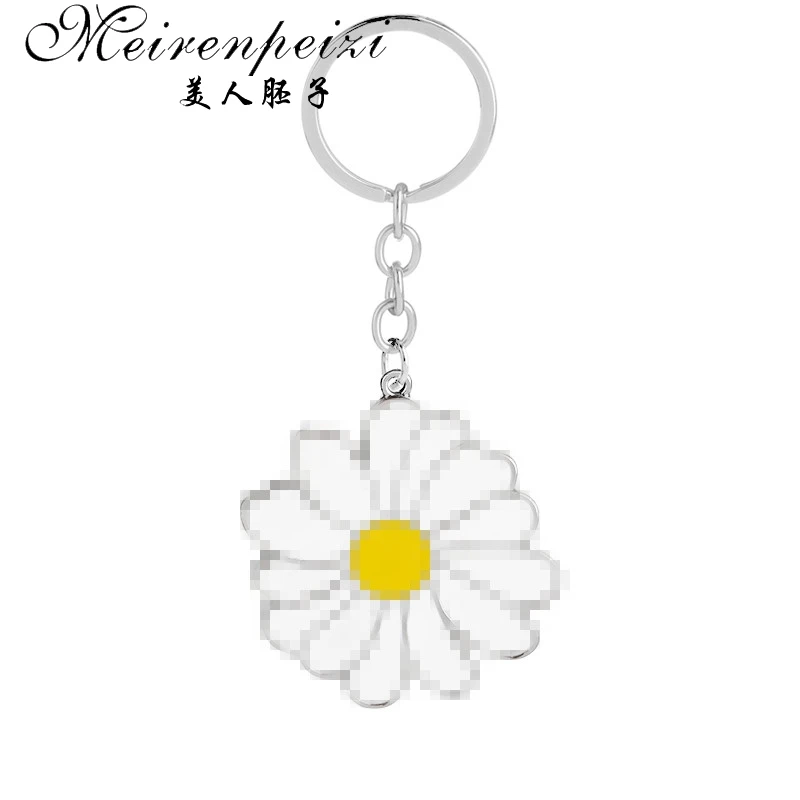 Kawaii Весенняя Маргаритка Брелок цветок цветочный кошелек брелок на рюкзак
