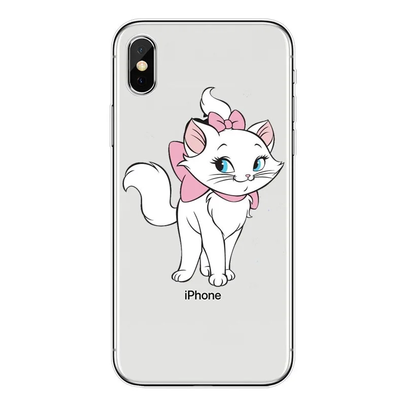 Мультяшный аристократ Marie Cats кошка из мягкого силикона ТПУ чехол для Apple iPhone 8 6S Plus