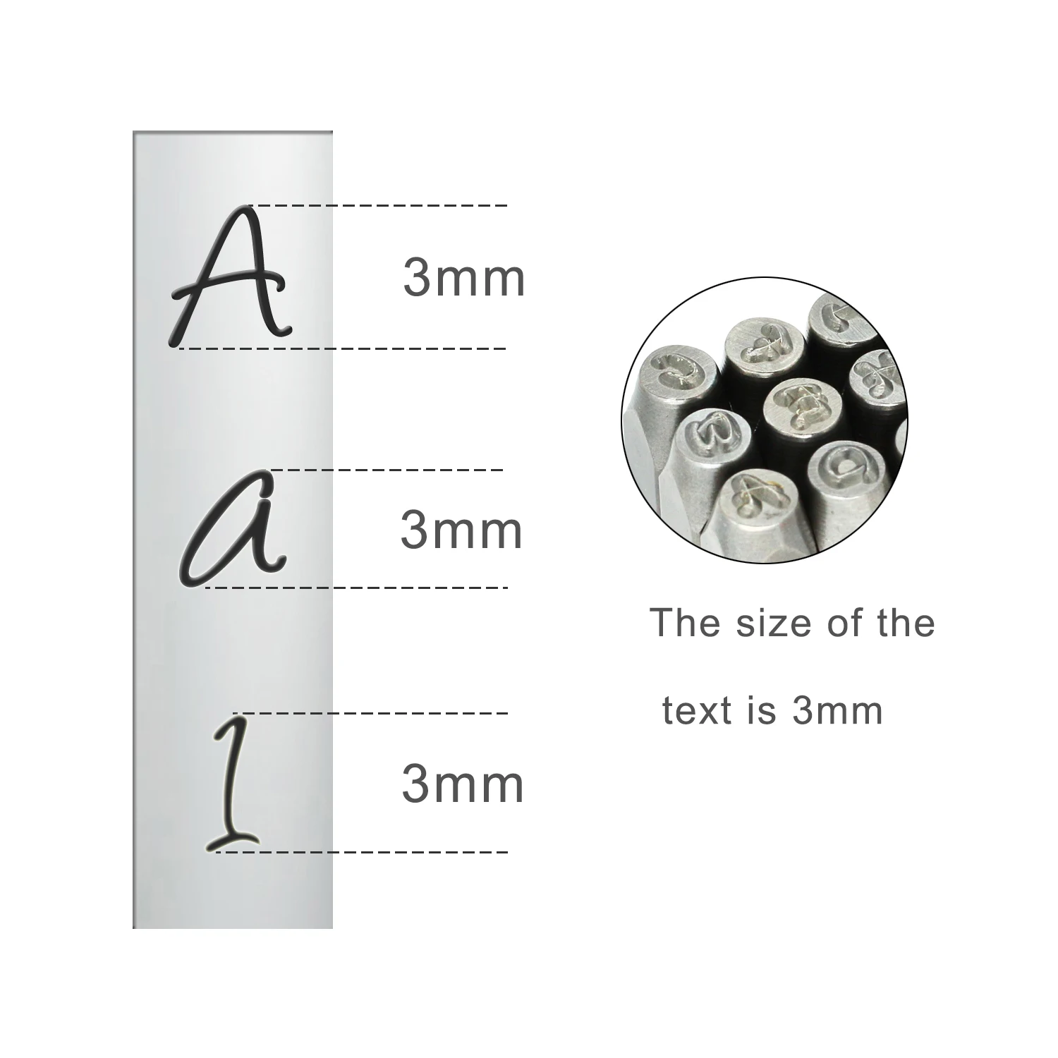 Набор инструментов для штамповки ювелирных изделий с буквами и цифрами 3