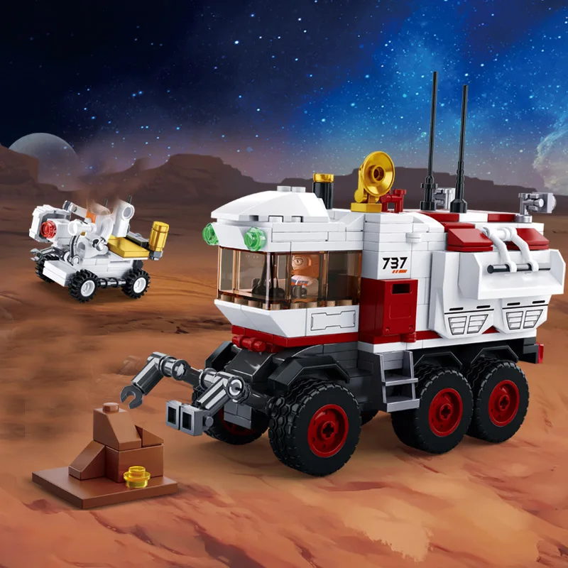Космическая станция Rocket lunar lander космический корабль Космический Шаттл фигурки