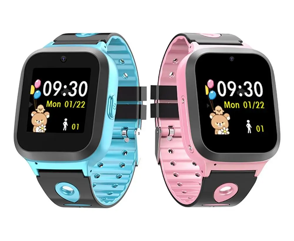 Детские Смарт-часы с GPS 1 44 дюйма защитой от потери для девочек и мальчиков кнопкой
