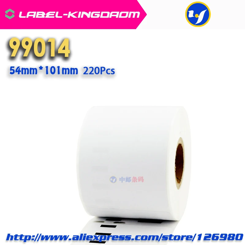 12 рулонов совместимых с Dymo 99014 этикетки 54 мм х 101 220 шт. в рулоне белые совместимые