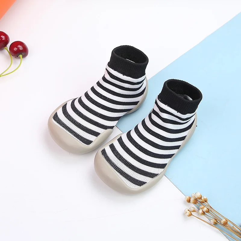 Zebra pattern Детские кроссовки; мягкие Чулочные изделия для мальчиков и девочек; Уличная обувь; attipas same desig bebe; обувь для первых шагов; брендовая нескользящая обувь для малышей - Цвет: Zebra pattern