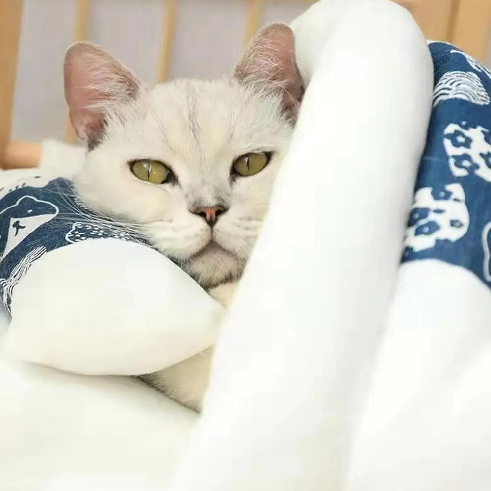 Кровать для кошки из твердого дерева съемный моющийся Гамак домашних животных