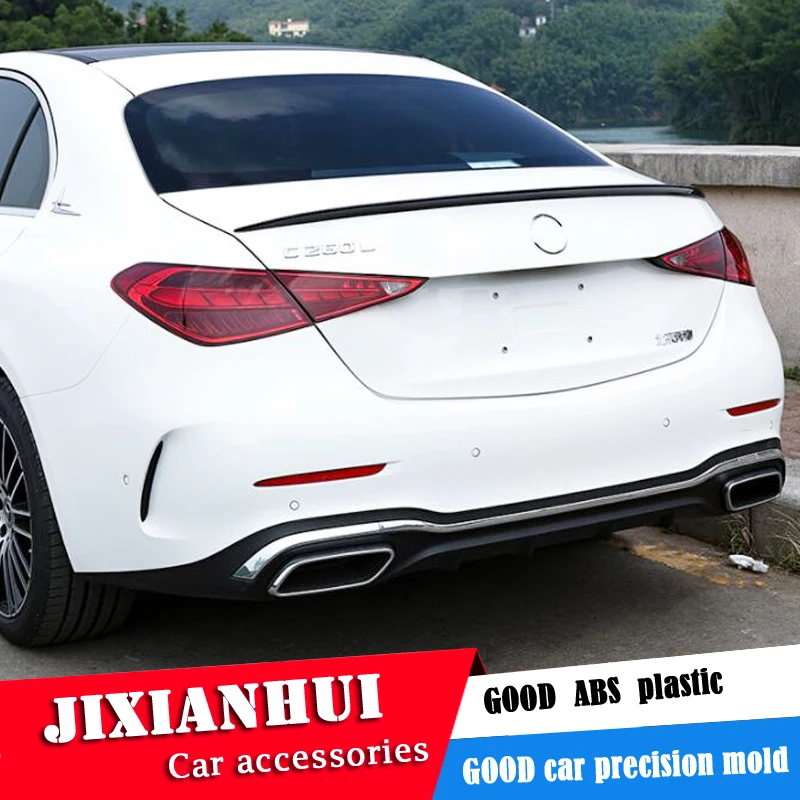 

For W206 Spoiler 2022-2023 Mercedes-Benz W206 C-class C180 C200 BK Spoiler ABS plastic Material Car Rear Wing Color Rear Spoiler