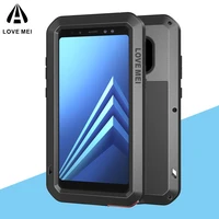 for samsung galaxy a8 2018 case love mei shock dirt proof water resistant metal armor cover coque for samsung a8 phone case