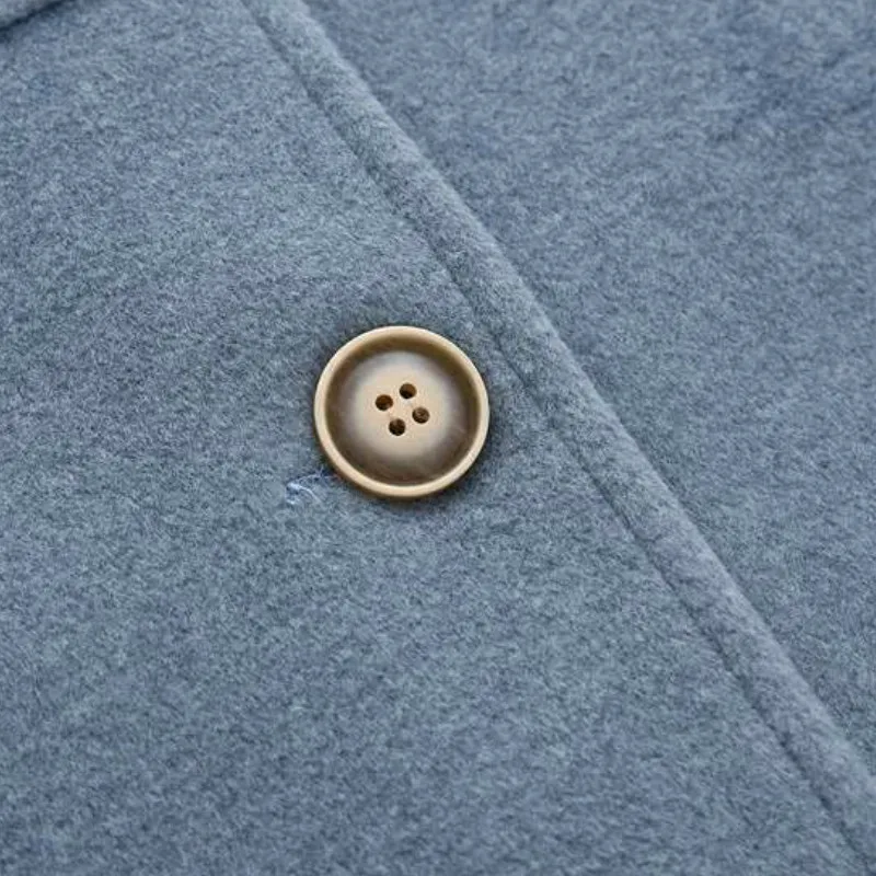 

Winter Coat Women Fashion Patchwork Japanese Style Loose Thick Wool Blends Turn-down Collar Single Breasted Sweet Ladies Jackets