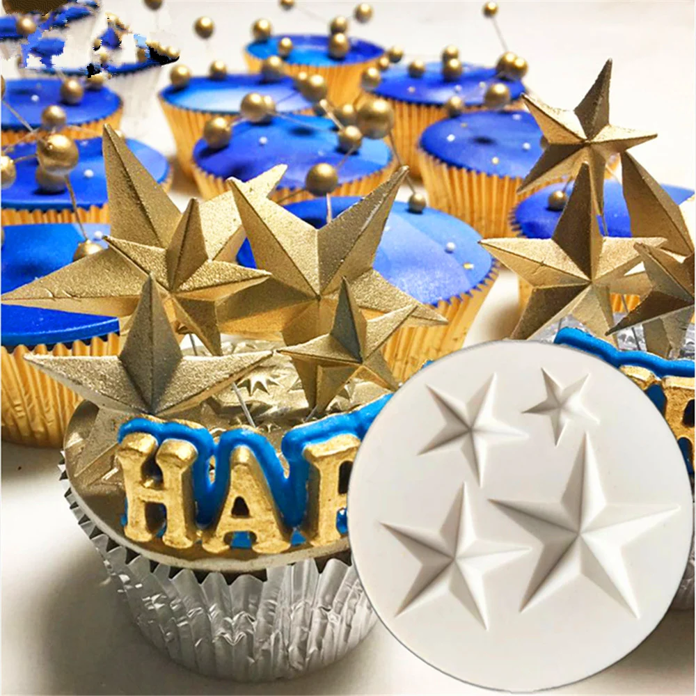 Пятиконечная звезда силиконовая форма для помадки торта сделай сам формы конфет