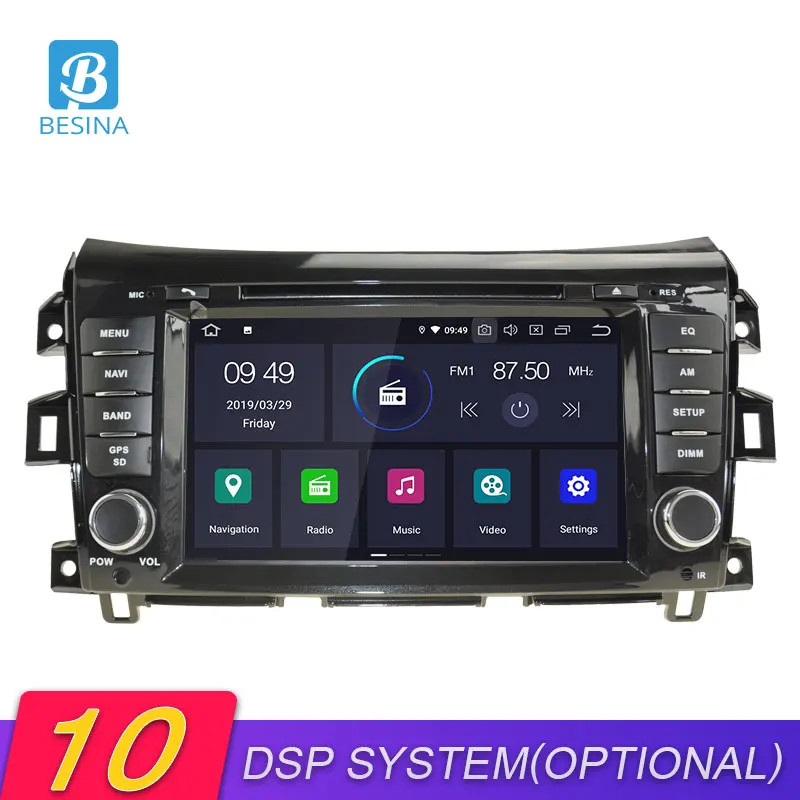 Besina Android 10 0 автомобильный dvd плеер для Nissan NAVARA Frontier NP300 2011 2016 Мультимедиа GPS