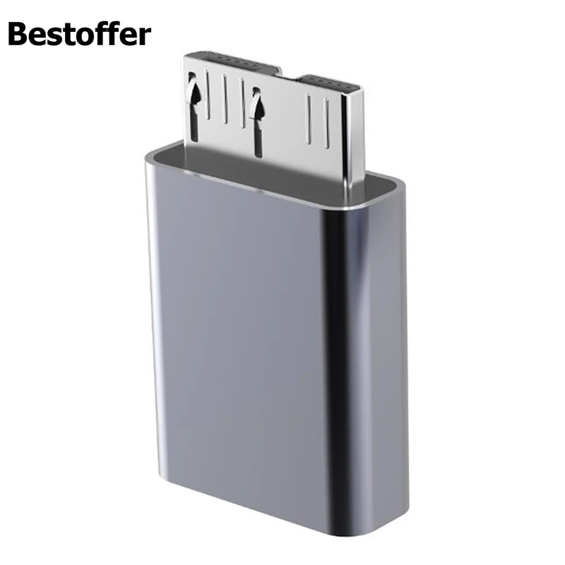 USB3.0 Micro B к Type-C папа женскому алюминиевому корпусу адаптер для Mac подключен