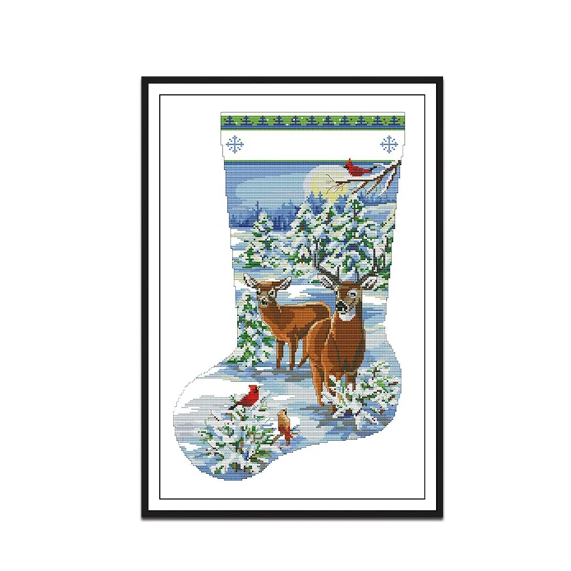 Набор для вышивки крестом Joy Sunday рождественские чулки Китайская вышивка счетный