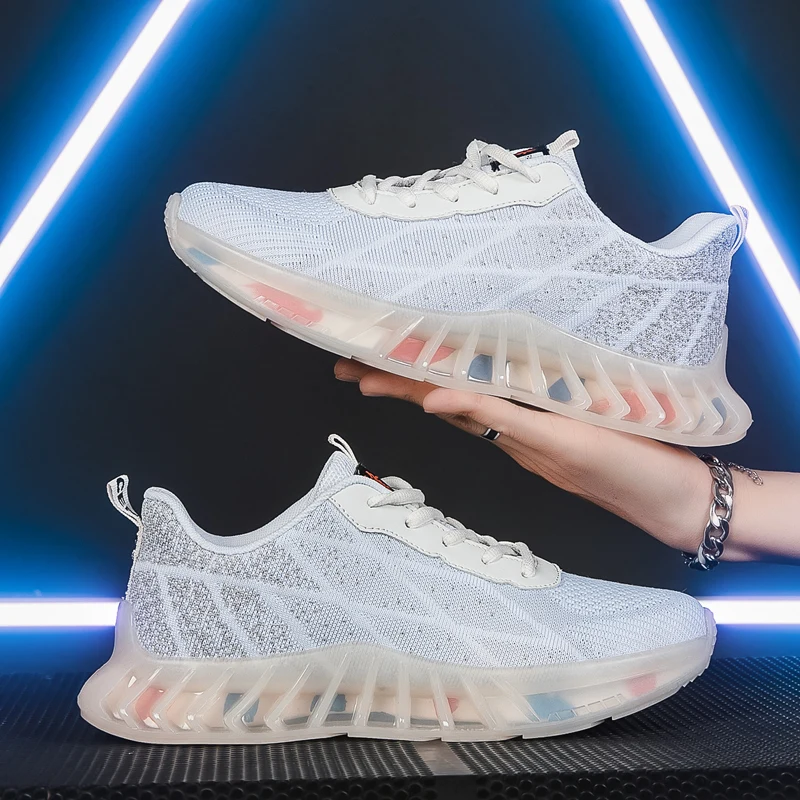 

Кроссовки Flying Weaven мужские прогулочные, Уличная обувь с резиновой подошвой, дышащие, повседневные спортивные кеды