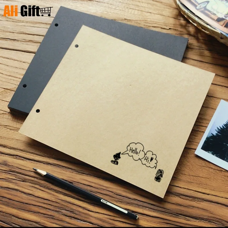 

Kraft Paper Loose-leaf Photo Album Blank DIY Students Record Gifts Art Retro Handmade Lovers Souvenir Book Notebook Photo Album