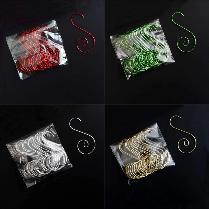 Акция! 80 шт. крючки для Рождественского украшения S-образные вешалки крючок