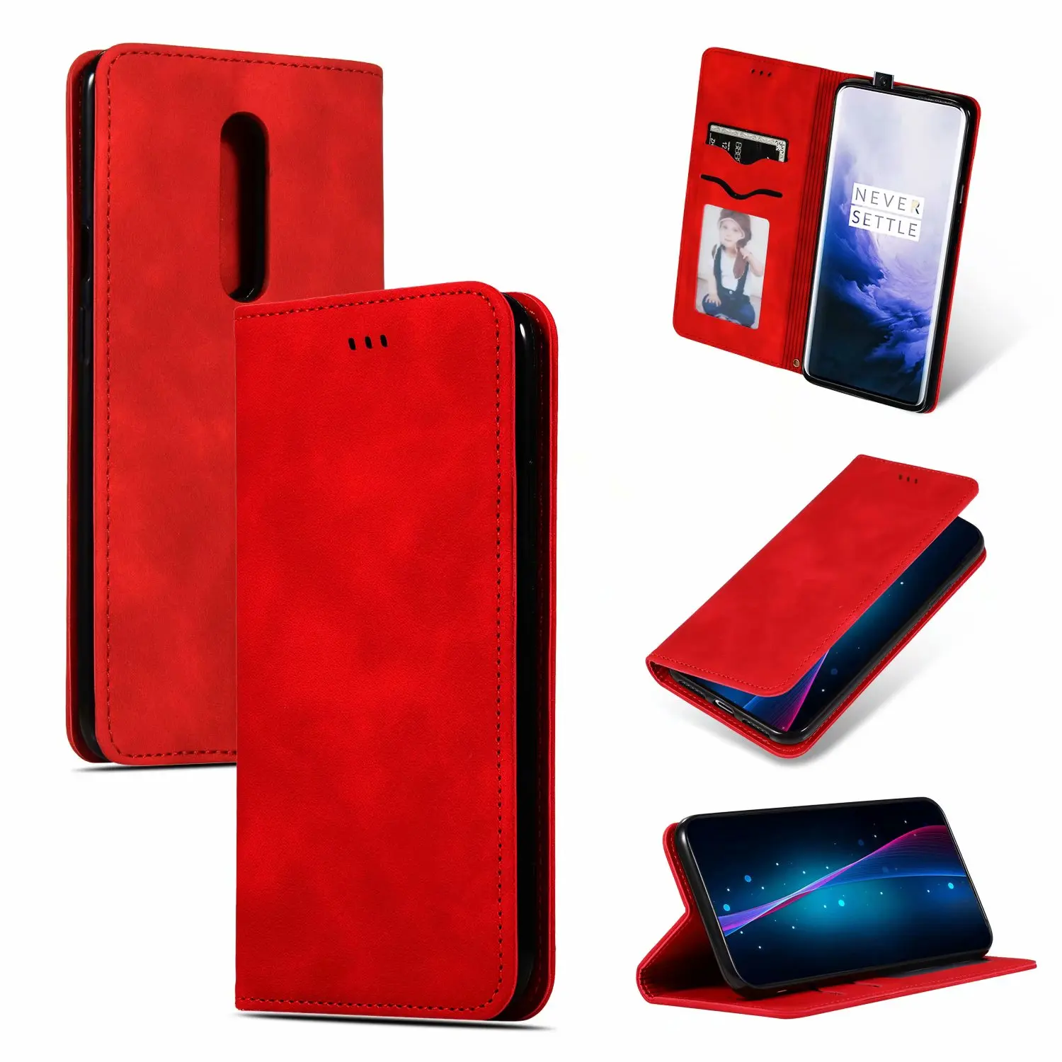 One Plus 7pro Ретро Магнитный кошелек кожаный флип чехол для телефона для Oneplus 7 Pro 7 6t карта глобальная подставка держатель подставка обложка книга 128