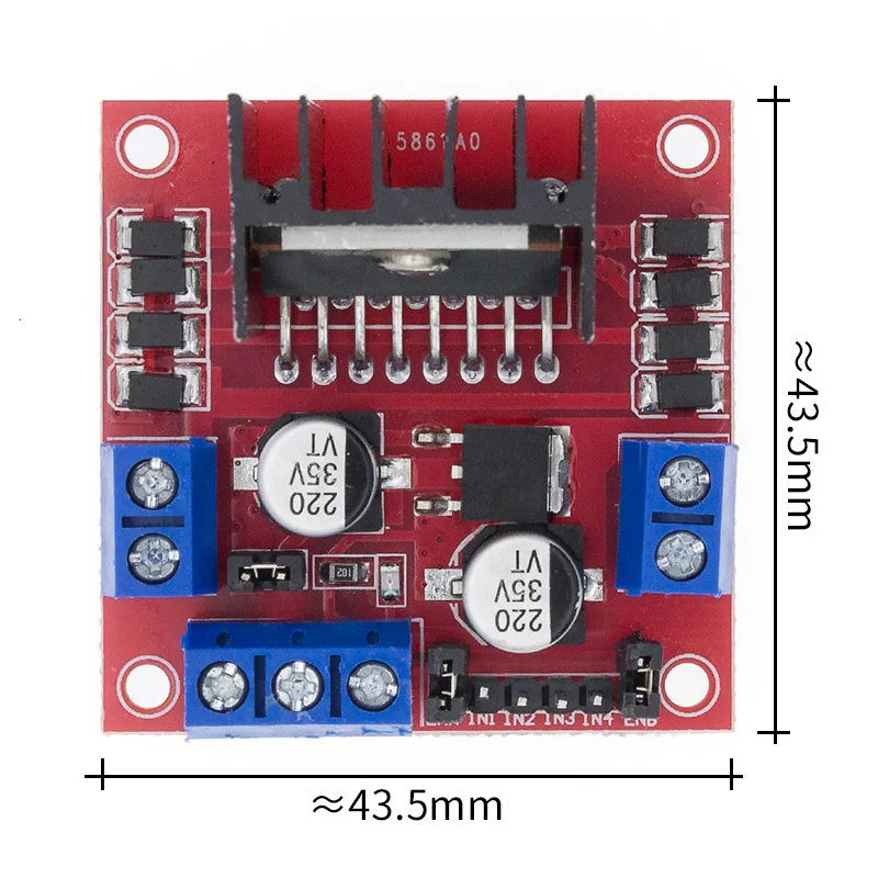 L298N module 20 шт. L298N Драйвер платы модуль L298 шаговый двигатель умный автомобиль робот макет Пельтье высокой мощности - Цвет: L298N module