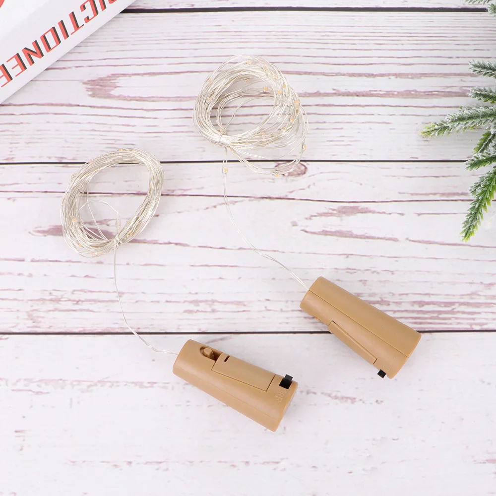 

2Pcs 30 LEDs Creative Cork Light Strings Bottle Stopper LED Jar String Lights Backyard Wedding Birthday Christmas Decora