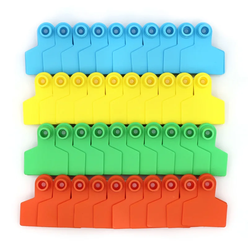 

100Pcs Pig Sheep Rabbit Ear Tags Signs Without Word Coppser Head Earrings Farm Animal Identification Card Livestock Supplies