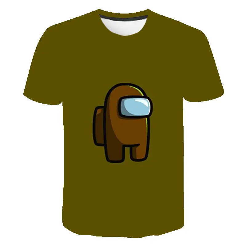 Летняя Повседневная футболка с коротким рукавом и 3D принтом Игра среди нас