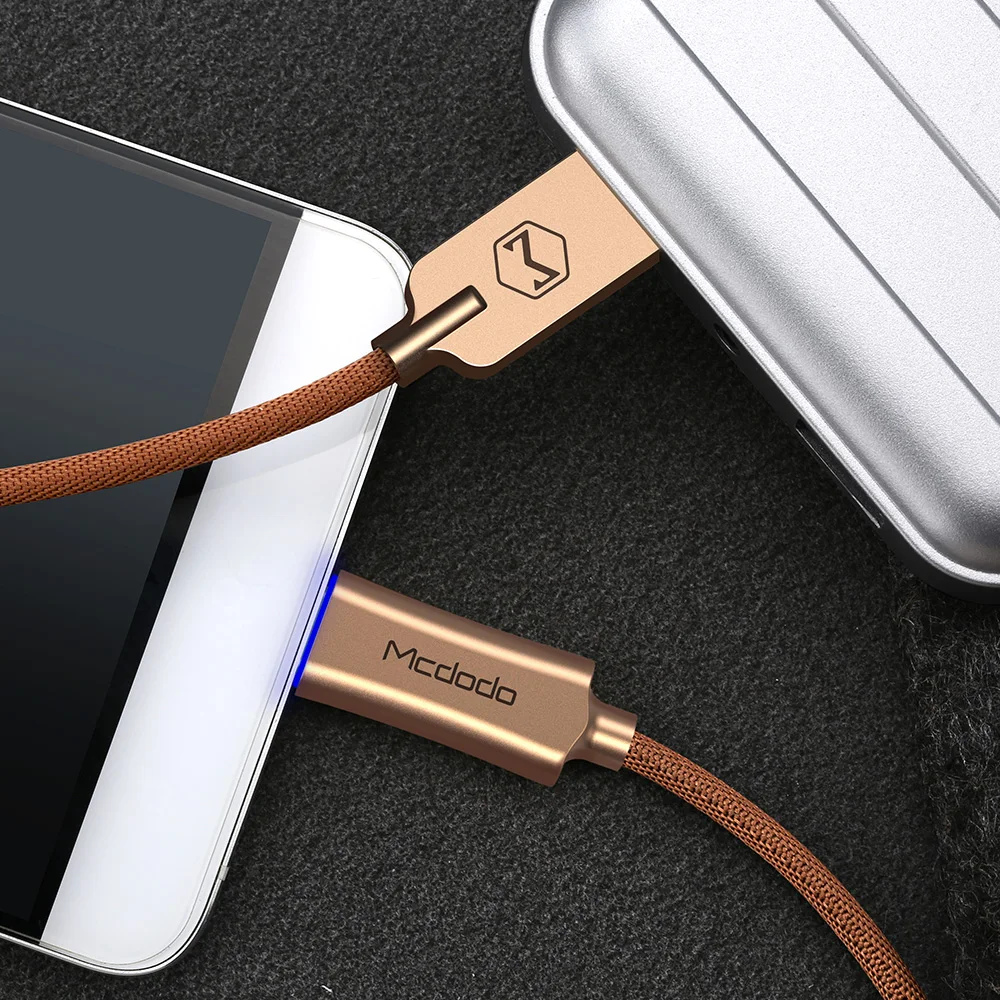 10 шт./лот Mcdodo usb type C кабель QC3.0 кабель передачи данных для быстрой зарядки USB C кабель для samsung Xiaomi Mi9 Redmi Note 7 автоматическое отключение - Цвет: Gold