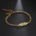 Dawapara пентаграмма Кельтский Узел Очаровательная цепочка плетение Фигаро браслеты из нержавеющей стали Ведьмак языческая друида оккультные ювелирные изделия