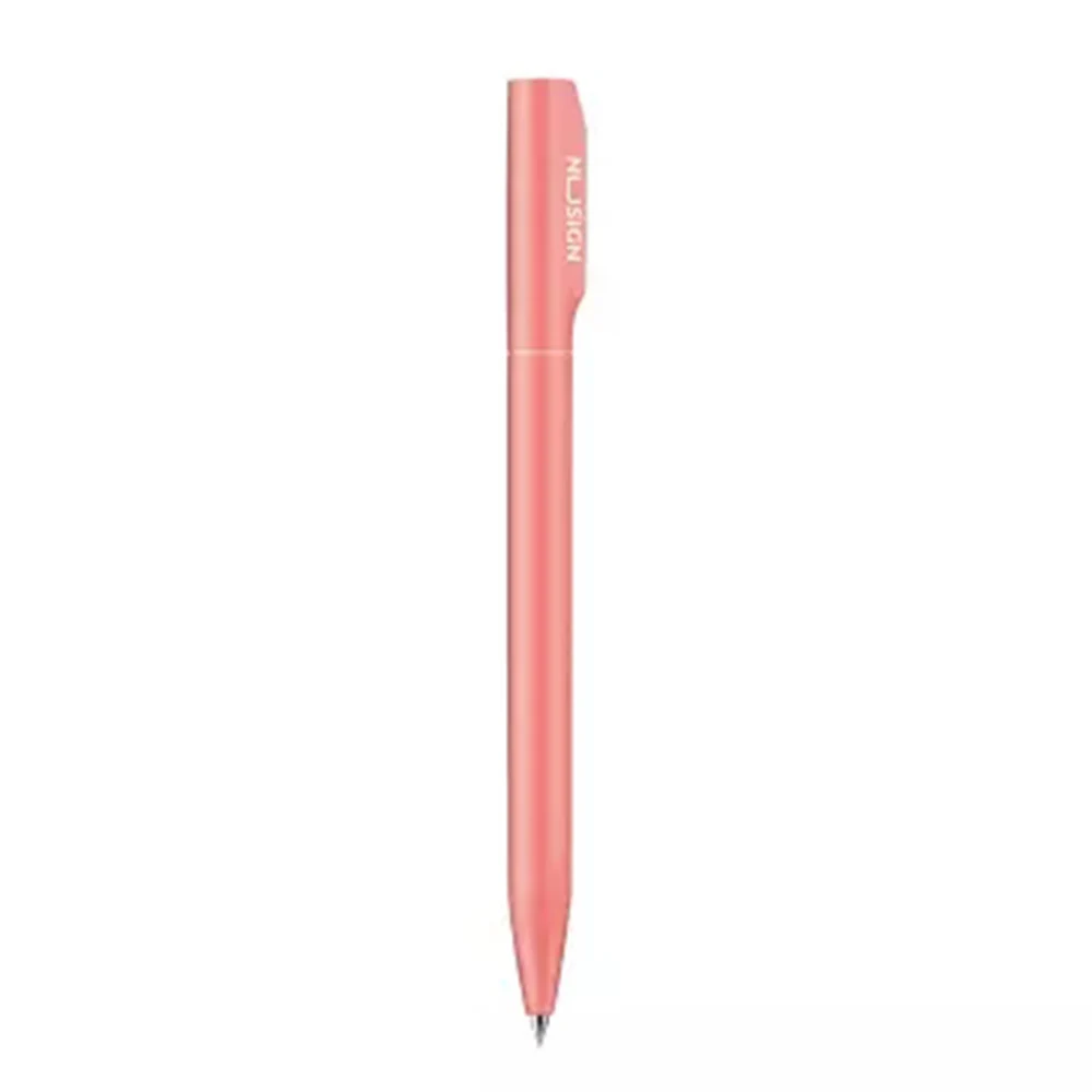 Pink Нейтральная ручка Xiaomi Nusign с черной ручкой 0,5 мм Заправка цветной гель ручки поворотный переключатель гладкие авторучки для студентов официальные - Цвет: Pink