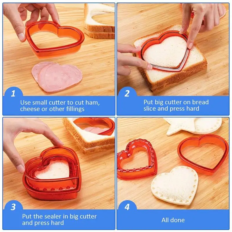

New Bread Toast Bento Maker Mold Mould Cutter DIY Kitchen Tool Gadgets Biscuits Mold Gift Kids Lunch Maker Cute Shape