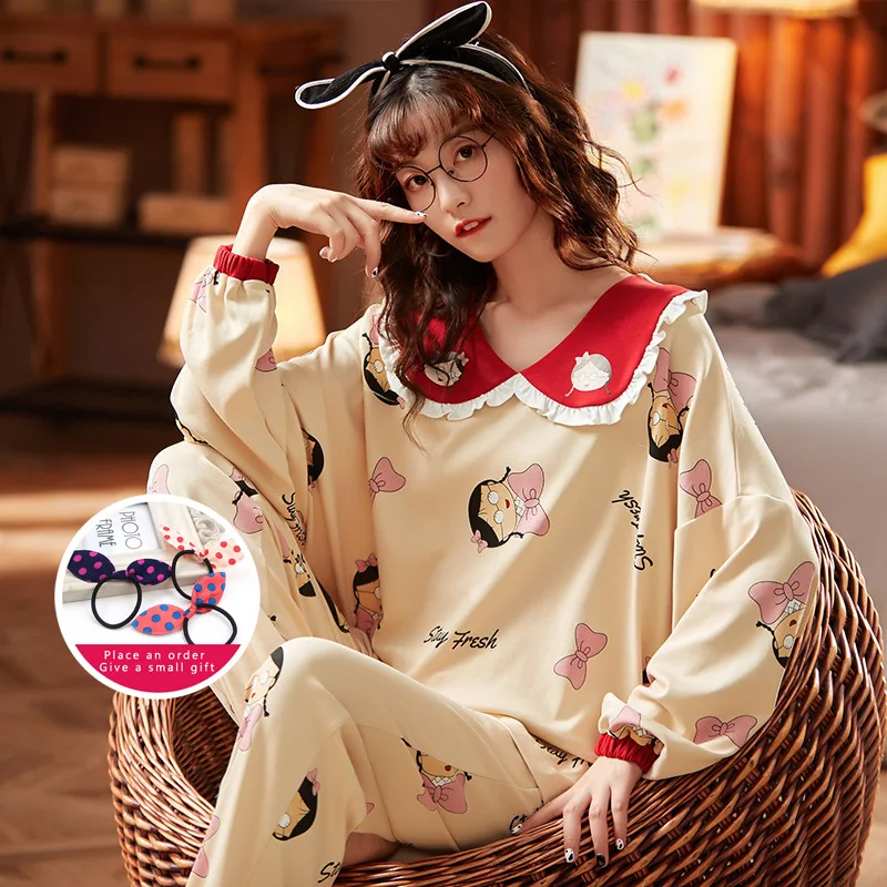 Новая зимняя одежда для сна женщин милые Красные кружевные женские пижамы с