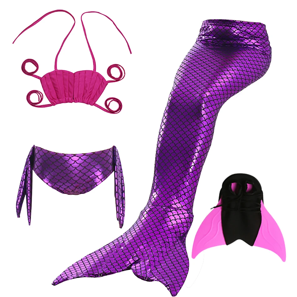 

2021 Summer Party Costume Suit Girl Mermaid Swimsuit Mermaid Tail 2-piece Set Kids Carnival Beach Vacation Swimsuit