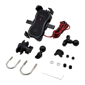 bike phone mount universal motorcycle cell phone holder anti shake cradle clamp wirelessusb fast charging mobile holder free global shipping