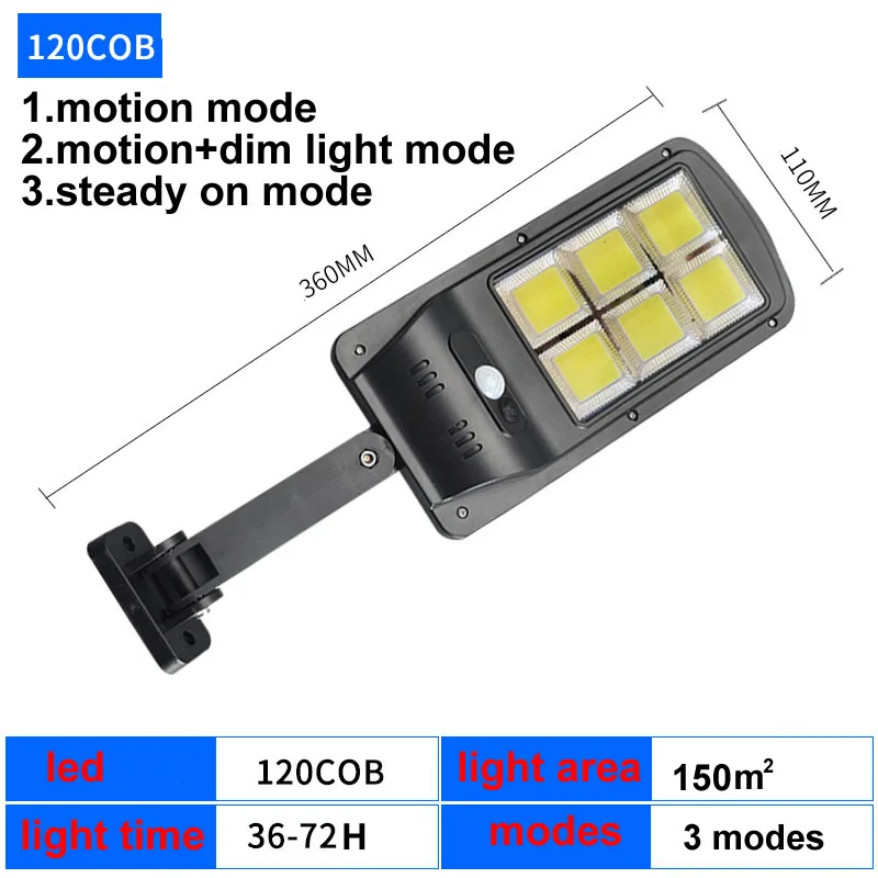 120LED светильник на солнечной батарее инфракрасный PIR датчик движения настенный