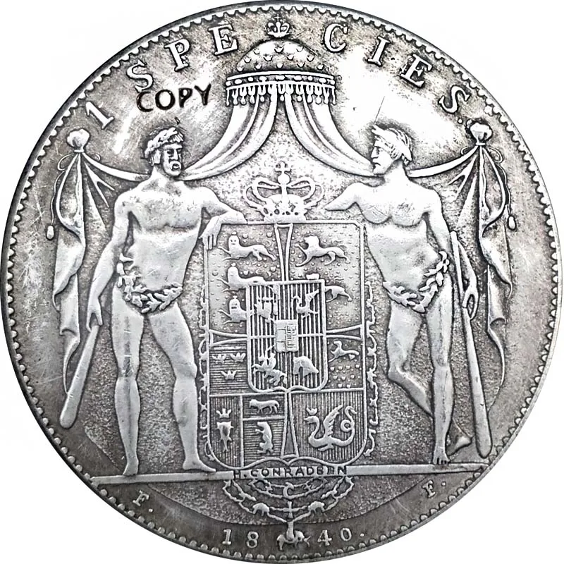 1840 датские монеты 38 мм антикварные сувенирные копии монет | Дом и сад