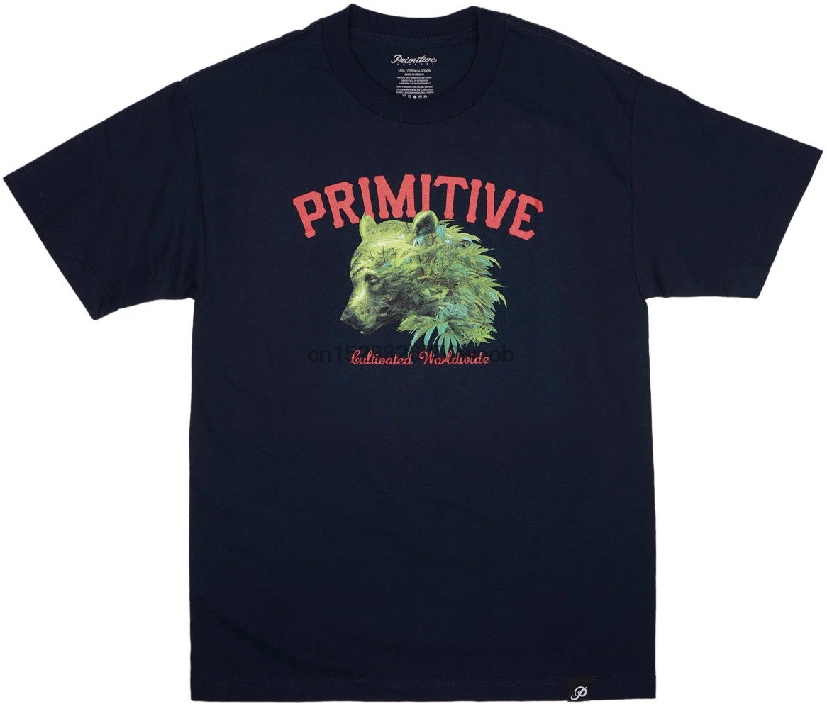 Примитивная одежда культивированный Медведь футболка мужская скейтборд темно