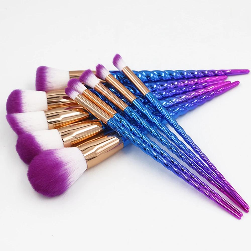 10 шт. кисти для макияжа в виде единорога|Аппликатор теней век| |